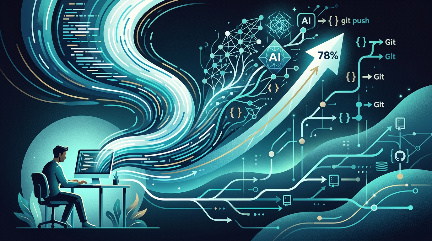 Devs e IAs: O Salto de 78% no Código Gerado por Máquinas e o Futuro do Git